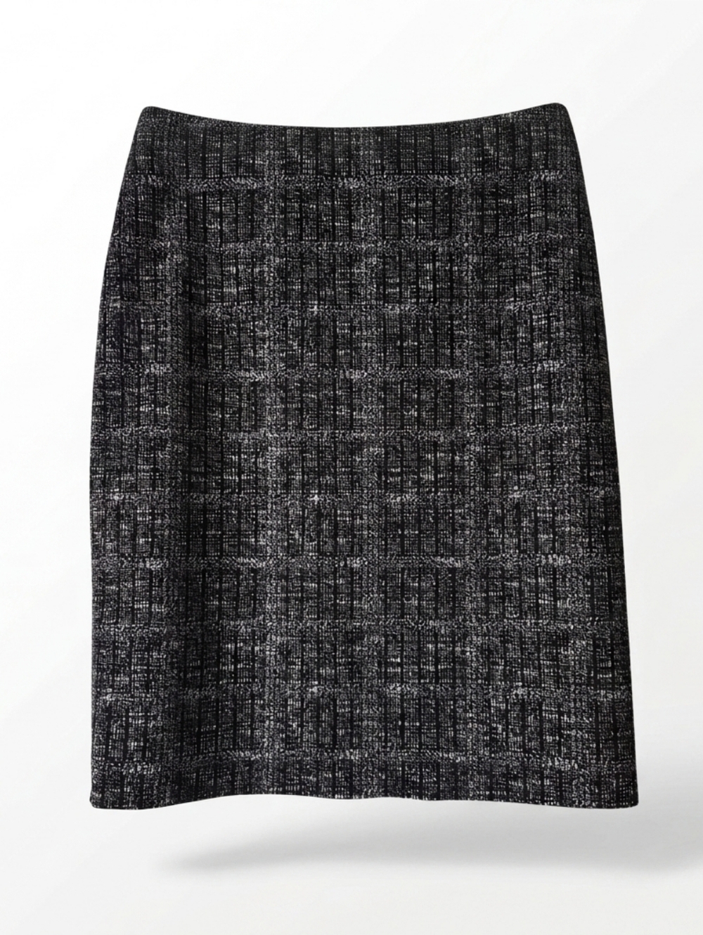 Black Label by Evan Picone Black & Off White Pencil Skirt Size M